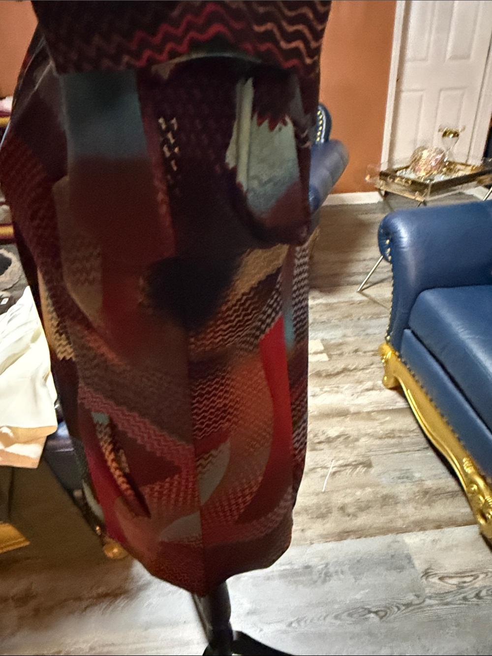 Women’s Multicolor Patterned Blazer Jacket - Picture 7 of 14